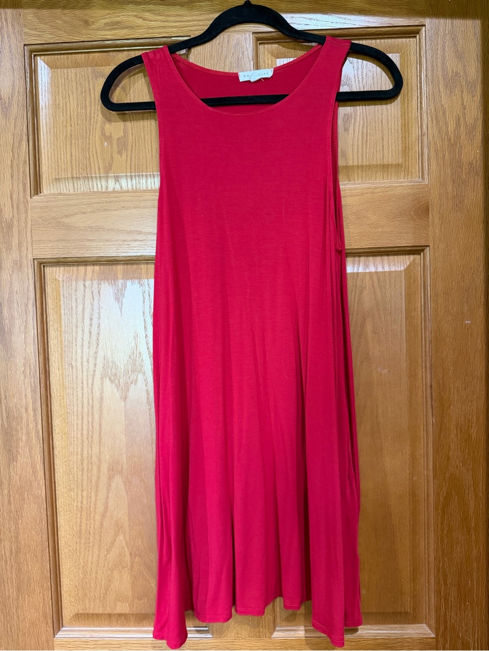 Socialite red Sleeveless Swing Dress